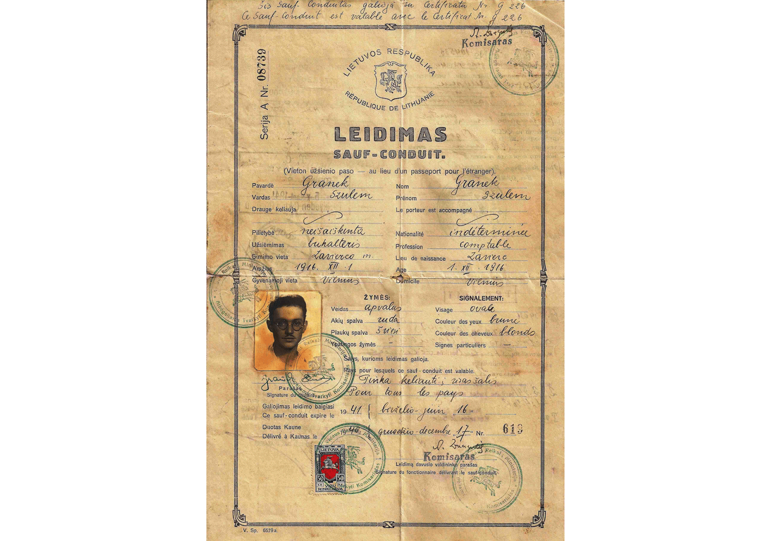 Document — Szulem Granek