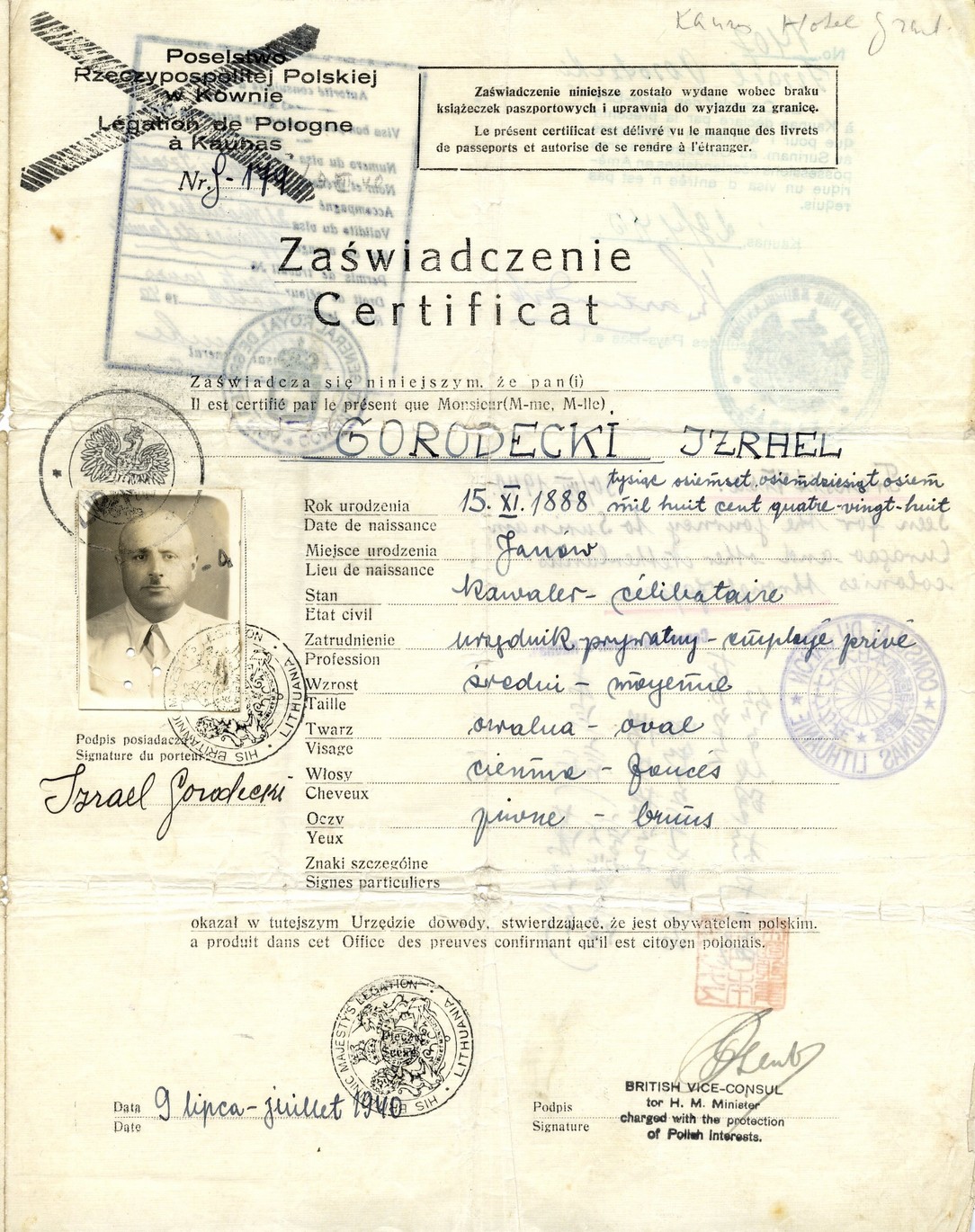 Document — Izrael Gorodecki
