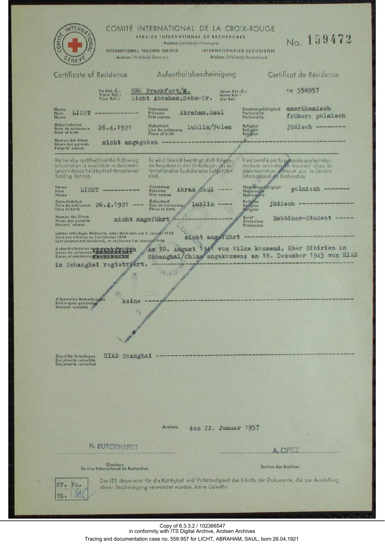 Document — Abram Licht