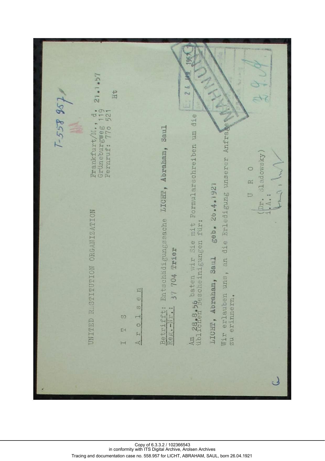 Document — Abram Licht