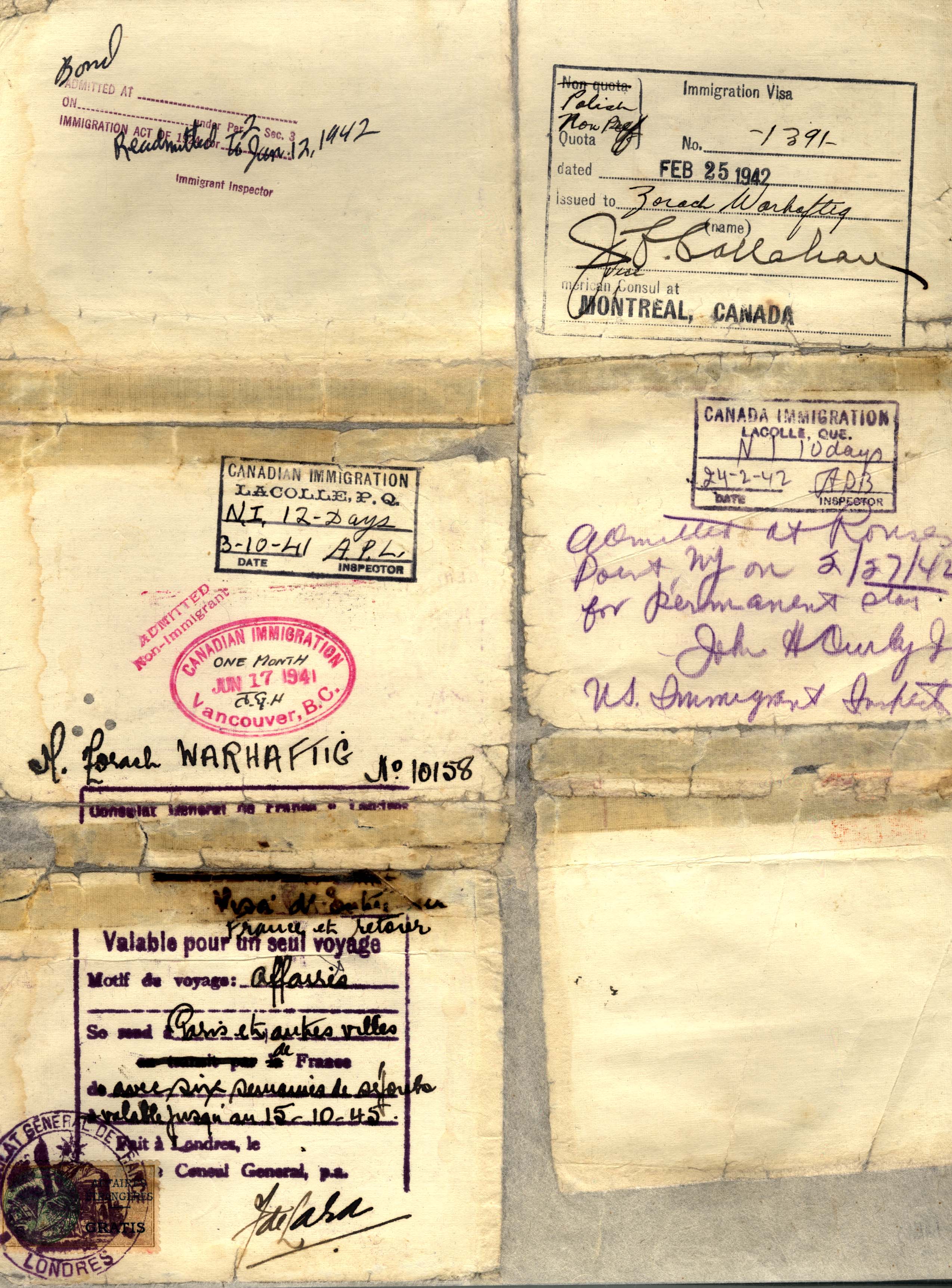 Document — Zorach Warhaftig