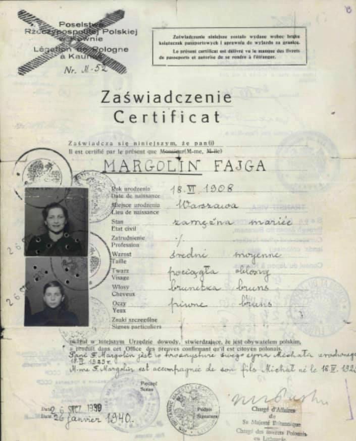 Document — Fajga Margolin
