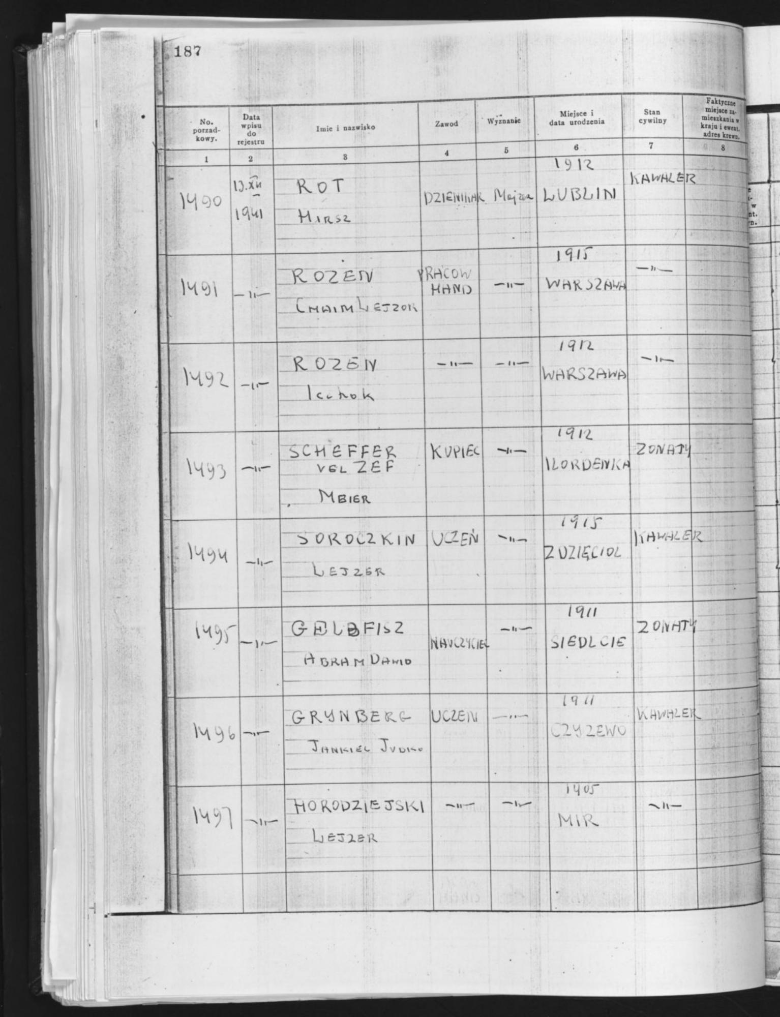 Document — Lejzer Soroczkin