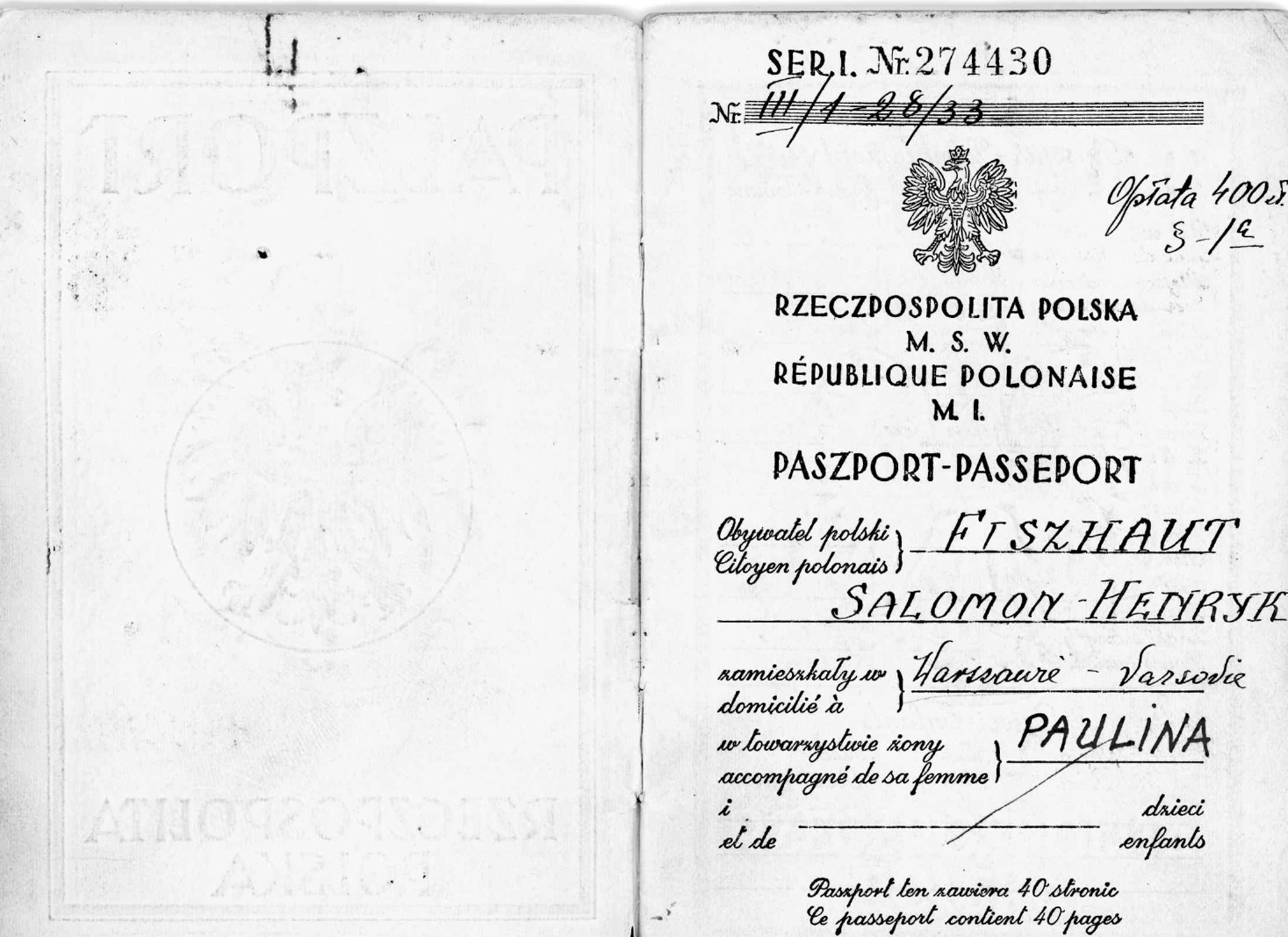 Document — Salomon Henryk Fiszhaut