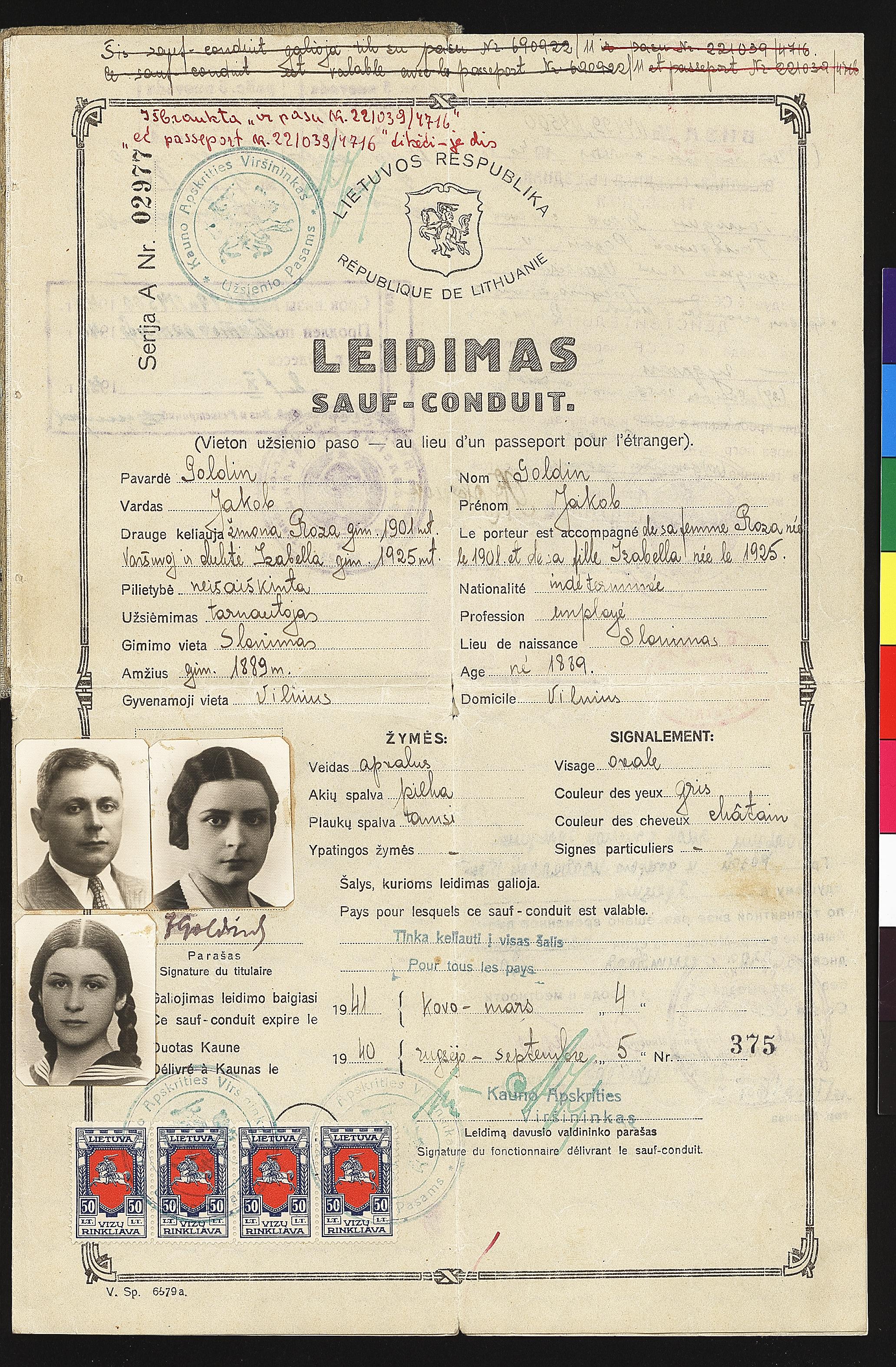 Document — Jakob (Jakow) Goldin