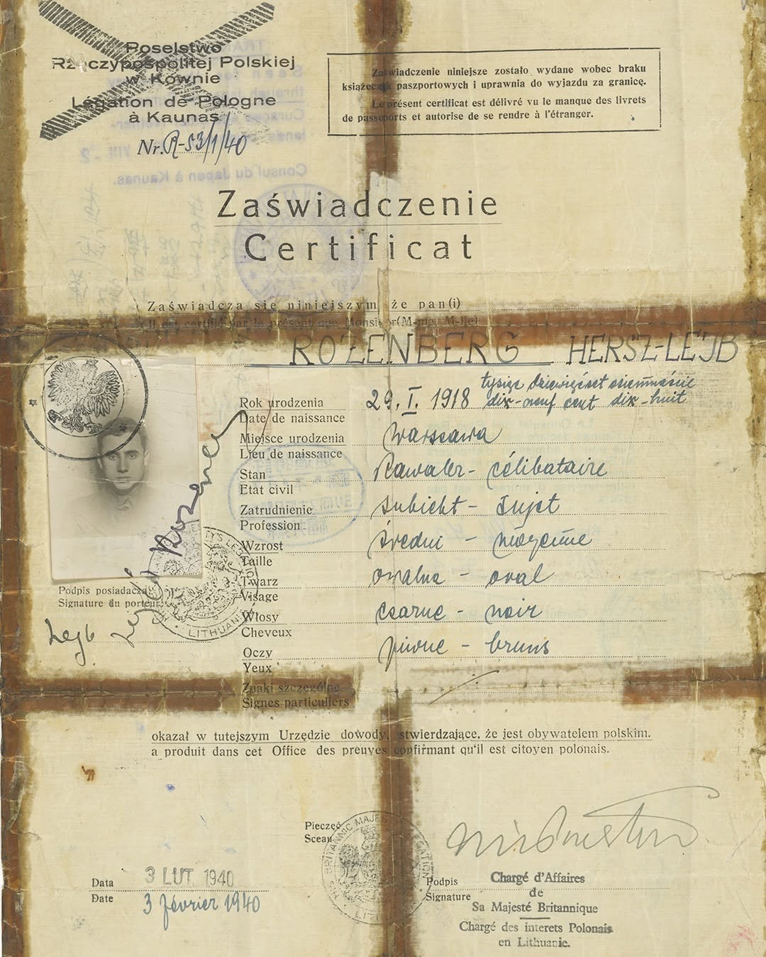 Document — Hersz-Lejb Rozenberg