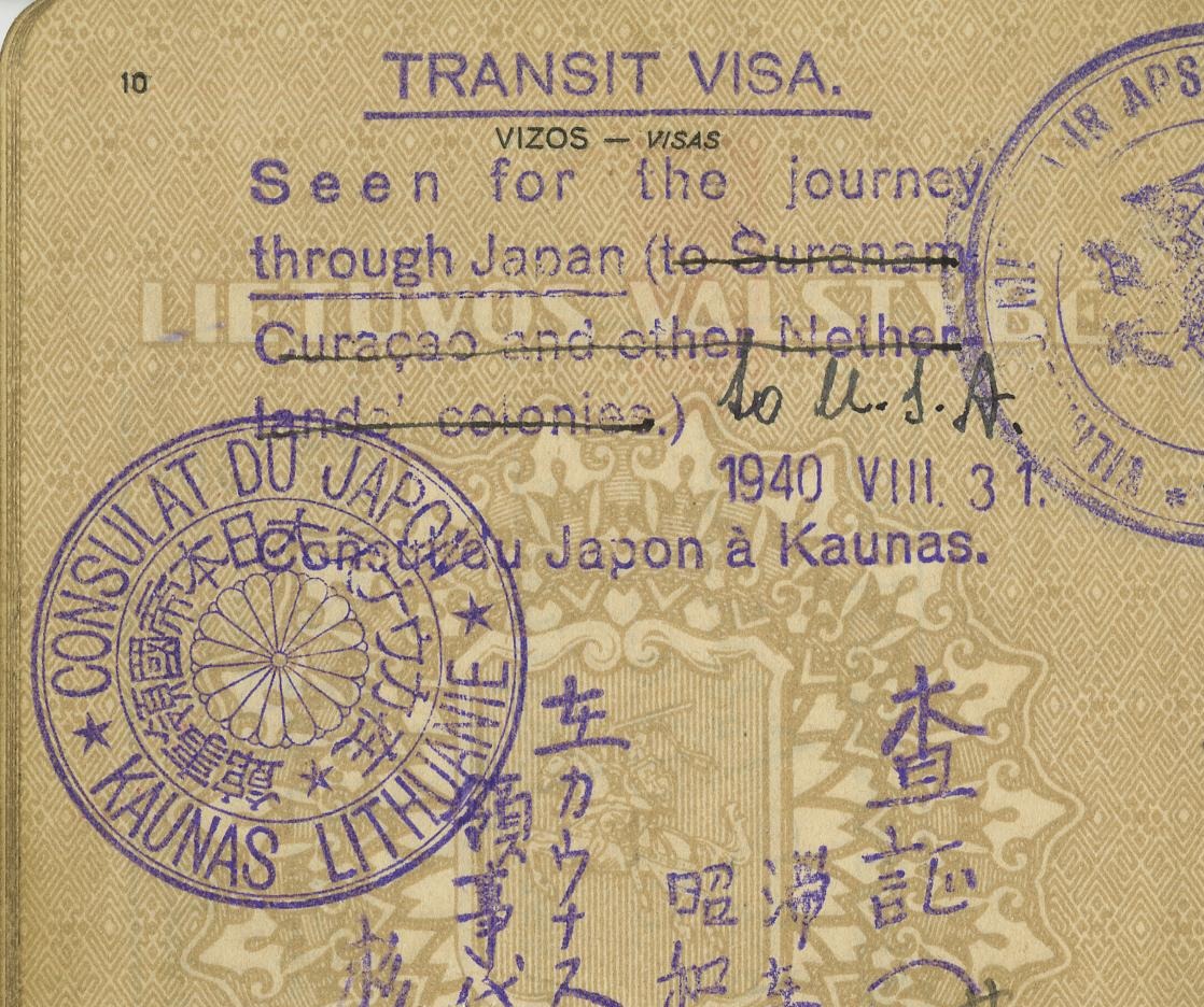 Pagirskis visa with the Curaçao clause struck through and to U.S.A. written in